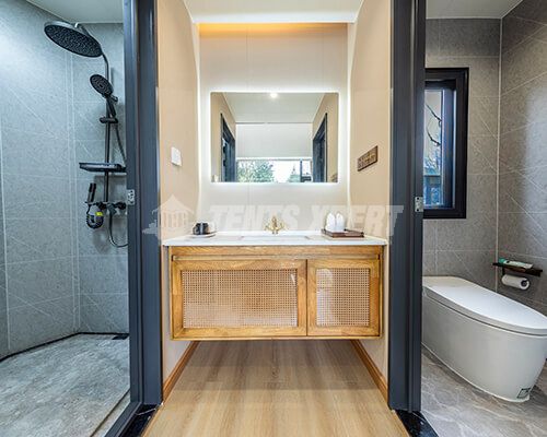 double deck tent bathroom